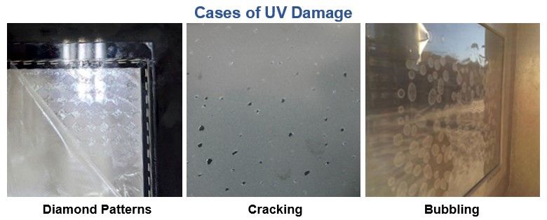Cas de dommages causés par les UV