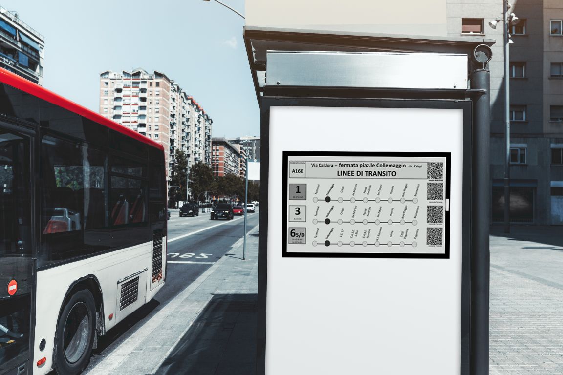 Цифровая автобусная остановка ePaper
