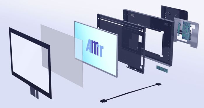 AMT Open Frame touch monitor structure