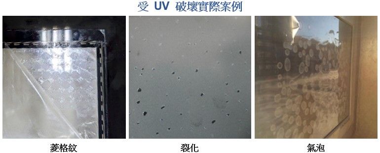 受UV 破坏实际案例